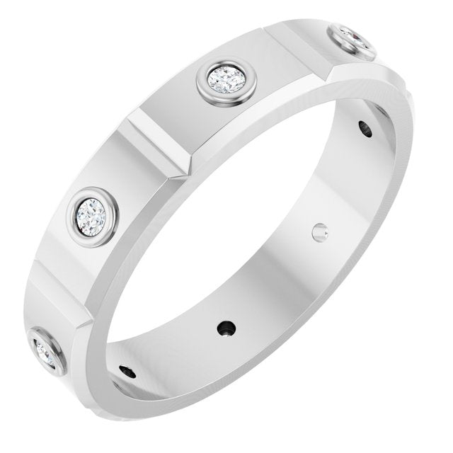 1/6 CTW Natural Diamond Mens Band, 4.7 mm