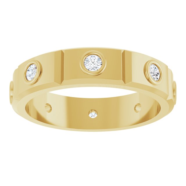 3/8 CTW Mens Natural Diamond Band, 5.5 mm
