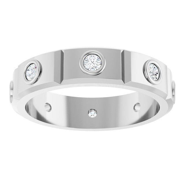 1/2 CTW Mens Natural Diamond Band, 5.3 mm