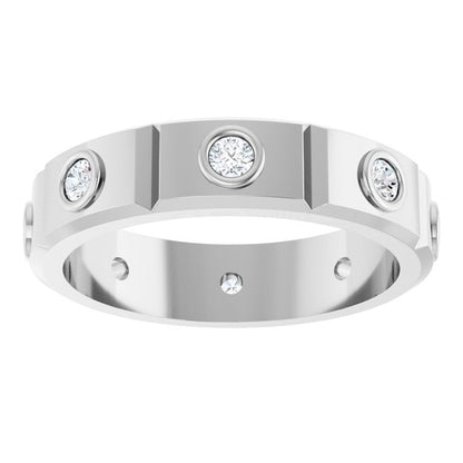 1/2 CTW Mens Natural Diamond Band, 5.3 mm