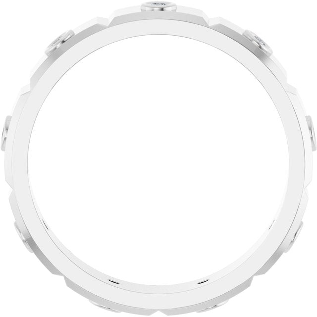 1/6 CTW Mens Natural Diamond Band, 4.8 mm