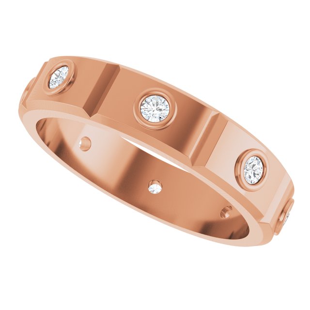 3/8 CTW Mens Natural Diamond Band, 5.3 mm