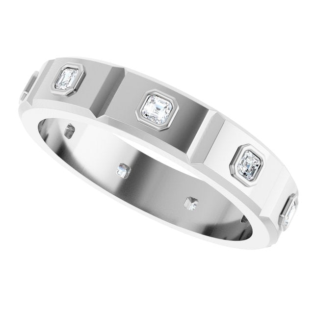 3/8 CTW Mens Natural Diamond Band, 5.5 mm