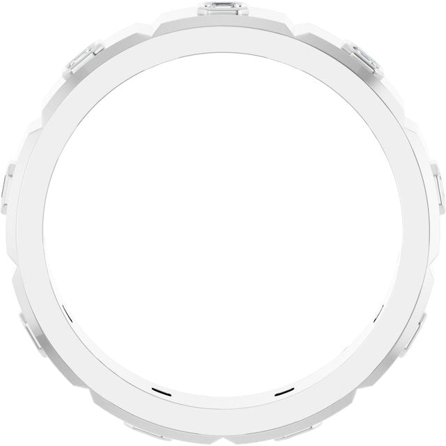 3/8 CTW Mens Natural Diamond Band, 5.5 mm