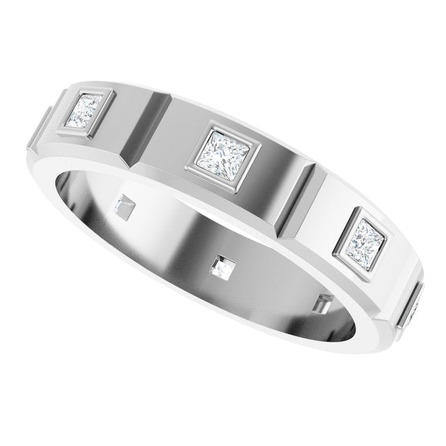 1/2 CTW Mens Natural Diamond Band, 5.3 mm