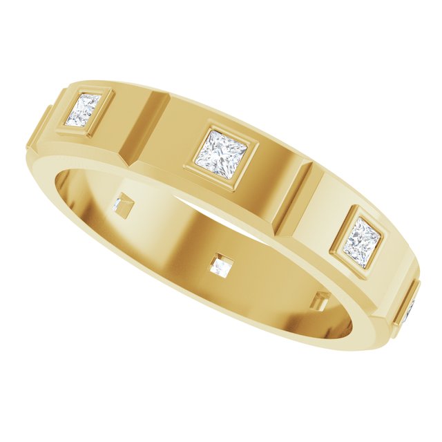 5/8 CTW Mens Natural Diamond Band