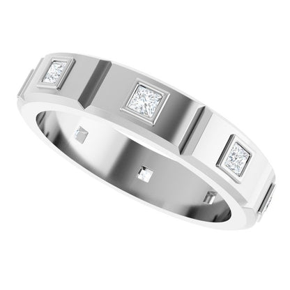 5/8 CTW Mens Natural Diamond Band