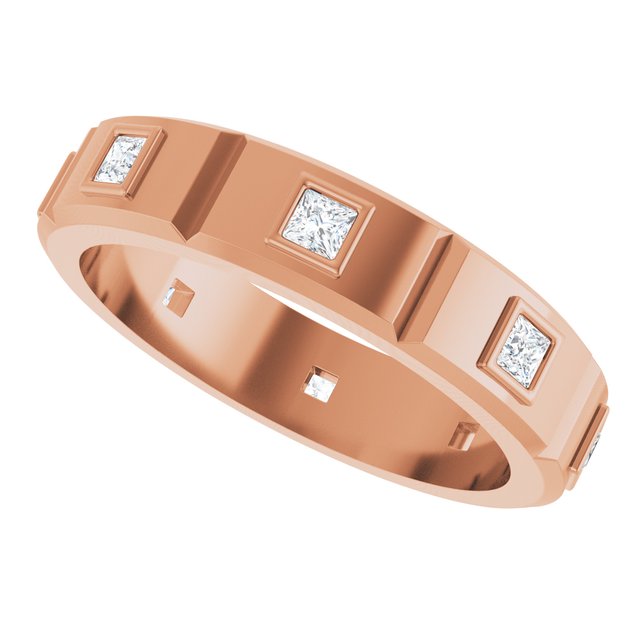 1/2 CTW Mens Natural Diamond Band, 5.3 mm