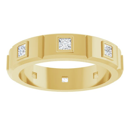 1/2 CTW Mens Natural Diamond Band, 5.5 mm