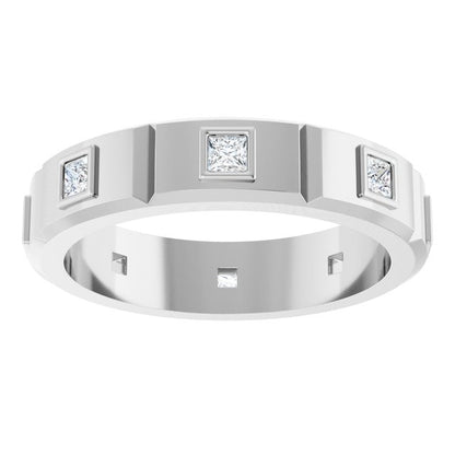 1/2 CTW Mens Natural Diamond Band, 5.3 mm