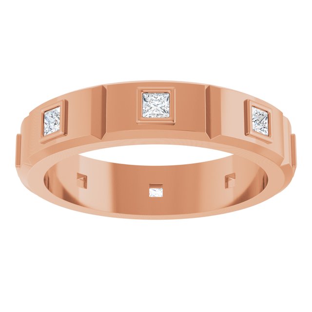 1/2 CTW Mens Natural Diamond Band, 5.3 mm