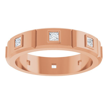1/2 CTW Mens Natural Diamond Band, 5.3 mm