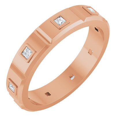1/4 CTW Mens Natural Diamond Band, 4.8 mm