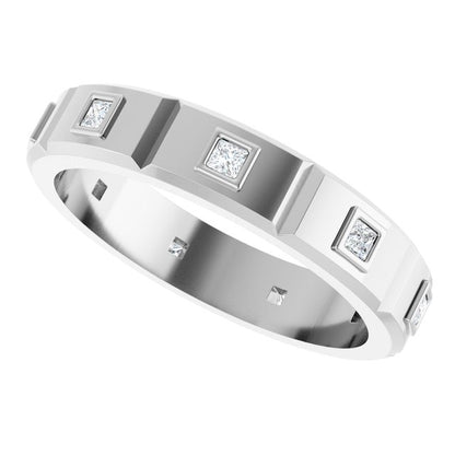 1/4 CTW Mens Natural Diamond Band, 4.8 mm