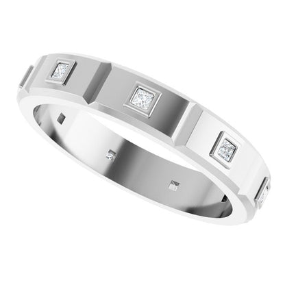 1/8 CTW Mens Natural Diamond Band, 4.5 mm