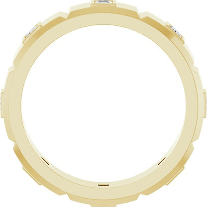 1/2 CTW Mens Natural Diamond Band, 5.3 mm