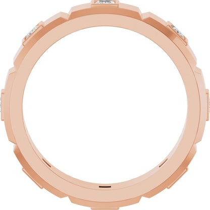 5/8 CTW Mens Natural Diamond Band