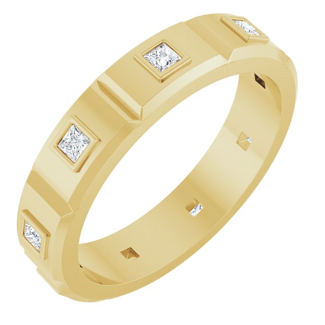 1/4 CTW Mens Natural Diamond Band, 5 mm
