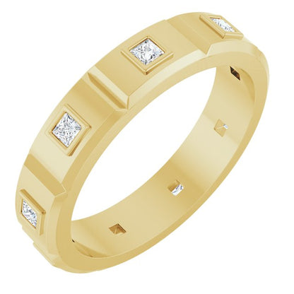 1/4 CTW Mens Natural Diamond Band, 5 mm