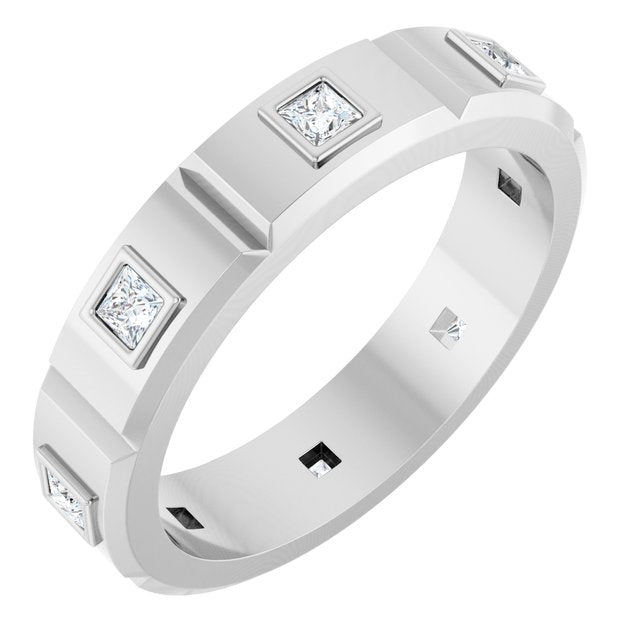 1/2 CTW Mens Natural Diamond Band, 5.3 mm