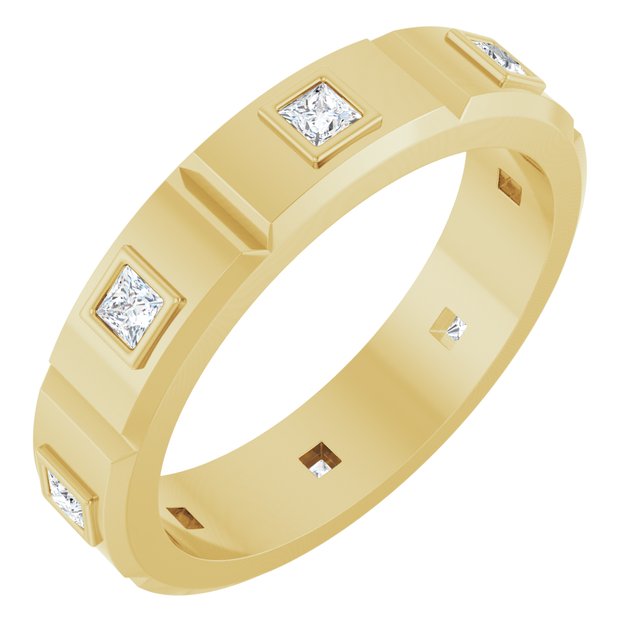 1/2 CTW Mens Natural Diamond Band, 5.3 mm