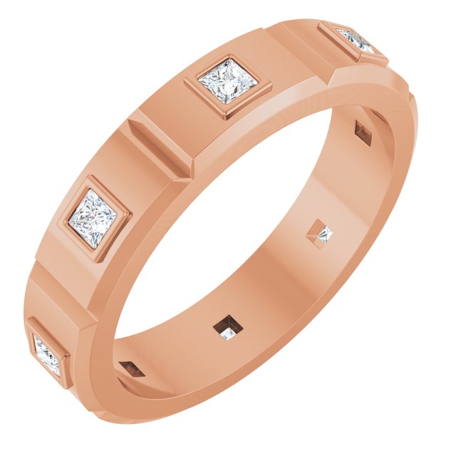 1/2 CTW Mens Natural Diamond Band, 5.3 mm