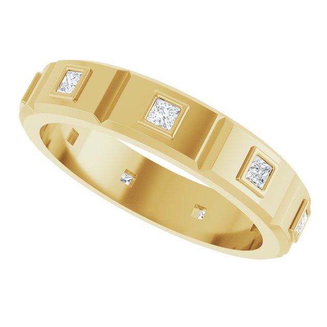 1/4 CTW Mens Natural Diamond Band, 5 mm