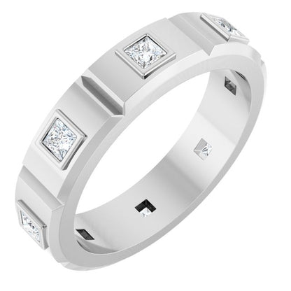 5/8 CTW Mens Natural Diamond Band