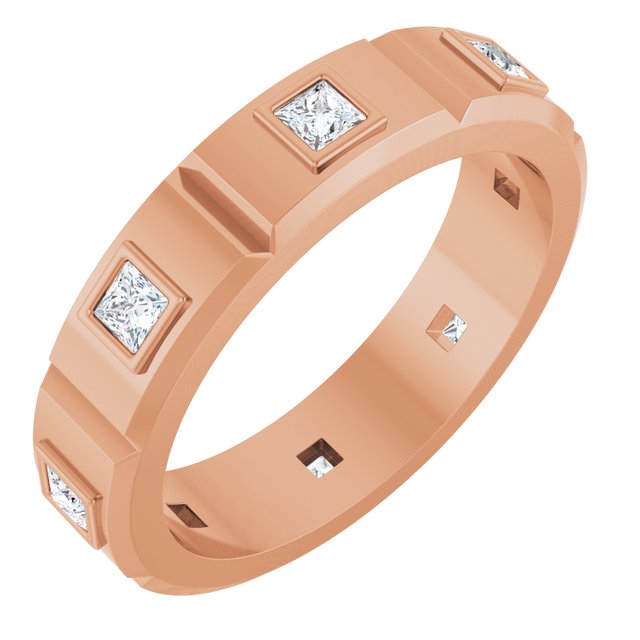 1/2 CTW Mens Natural Diamond Band, 5.5 mm