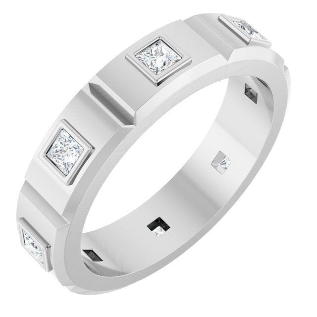 1/2 CTW Mens Natural Diamond Band, 5.5 mm