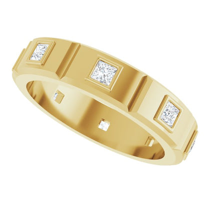 5/8 CTW Mens Natural Diamond Band