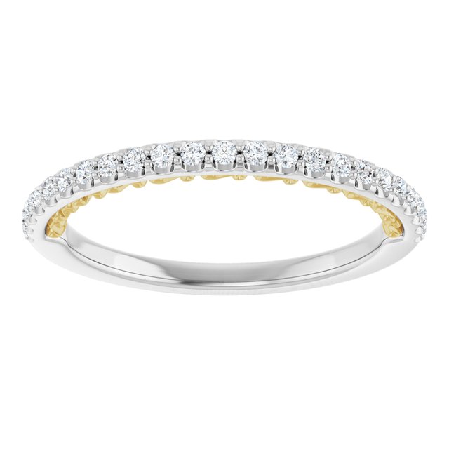 14K White/Yellow Gold 1/5 CTW Natural Diamond Anniversary Band