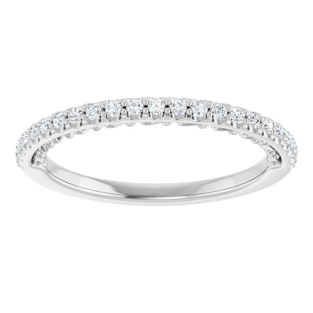 14K White Gold 1/5 CTW Natural Diamond Anniversary Band, 1.78 mm