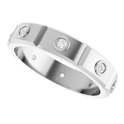 1/4 CTW Mens Natural Diamond Band, 5 mm