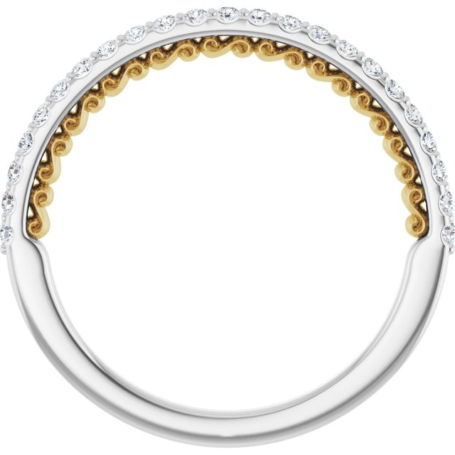 14K White/Yellow Gold 1/5 CTW Natural Diamond Anniversary Band