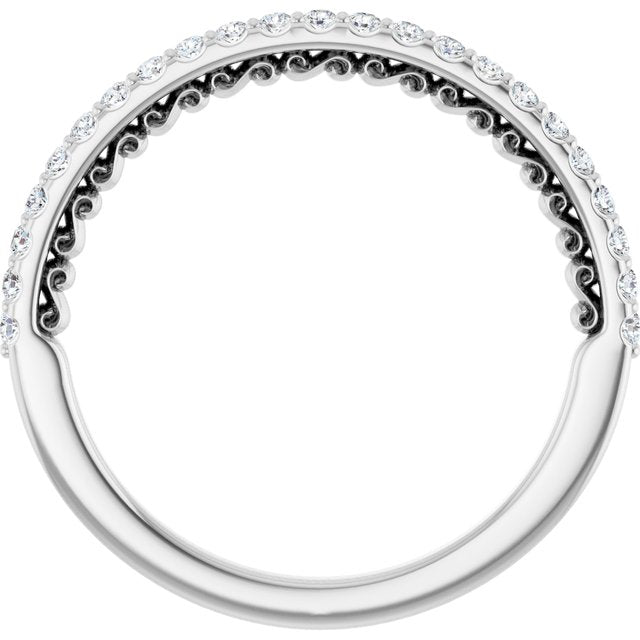 14K White Gold 1/5 CTW Natural Diamond Anniversary Band, 1.78 mm
