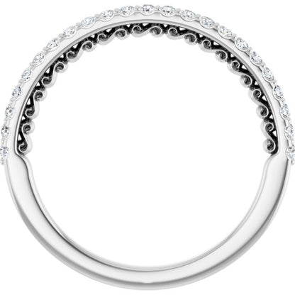 14K White Gold 1/5 CTW Natural Diamond Anniversary Band, 1.78 mm