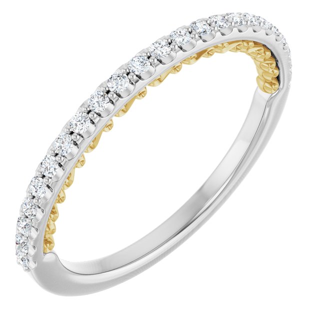 14K White/Yellow Gold 1/5 CTW Natural Diamond Anniversary Band