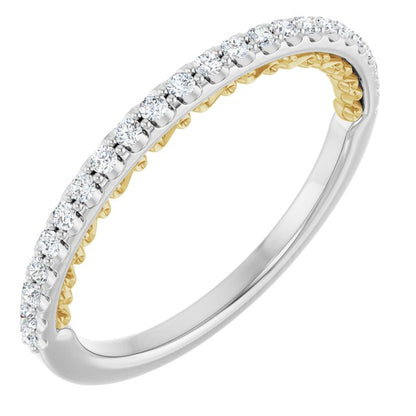 14K White/Yellow Gold 1/5 CTW Natural Diamond Anniversary Band