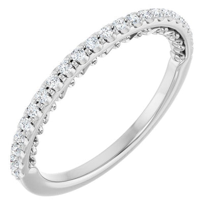 14K White Gold 1/5 CTW Natural Diamond Anniversary Band, 1.78 mm