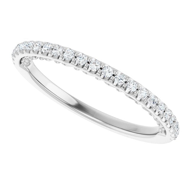 14K White Gold 1/5 CTW Natural Diamond Anniversary Band, 1.78 mm