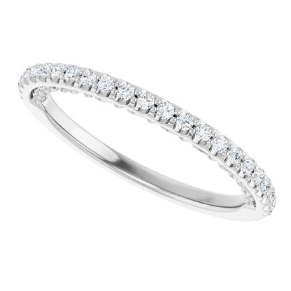 14K White Gold 1/5 CTW Natural Diamond Anniversary Band, 1.78 mm