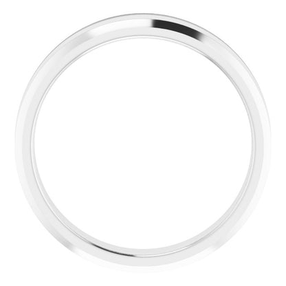 Beveled-Edge Comfort-Fit Flat Band, 4 mm