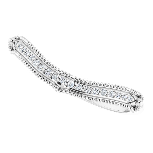 .05 CTW Natural Diamond Vintage-Inspired Matching Band