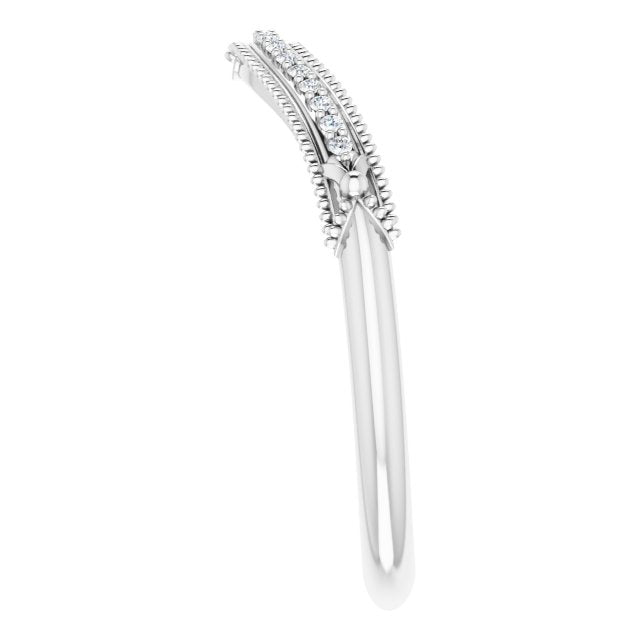 .05 CTW Natural Diamond Vintage-Inspired Matching Band