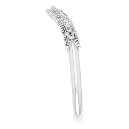 .05 CTW Natural Diamond Vintage-Inspired Matching Band