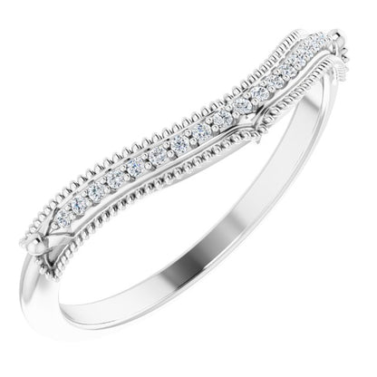 .05 CTW Natural Diamond Vintage-Inspired Matching Band
