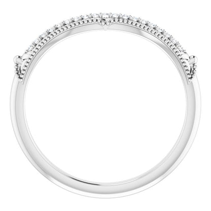 .05 CTW Natural Diamond Vintage-Inspired Matching Band