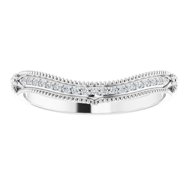 .05 CTW Natural Diamond Vintage-Inspired Matching Band