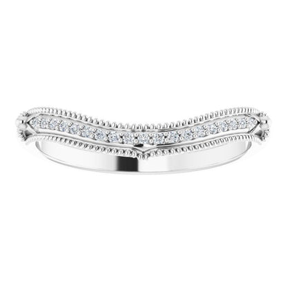 .05 CTW Natural Diamond Vintage-Inspired Matching Band